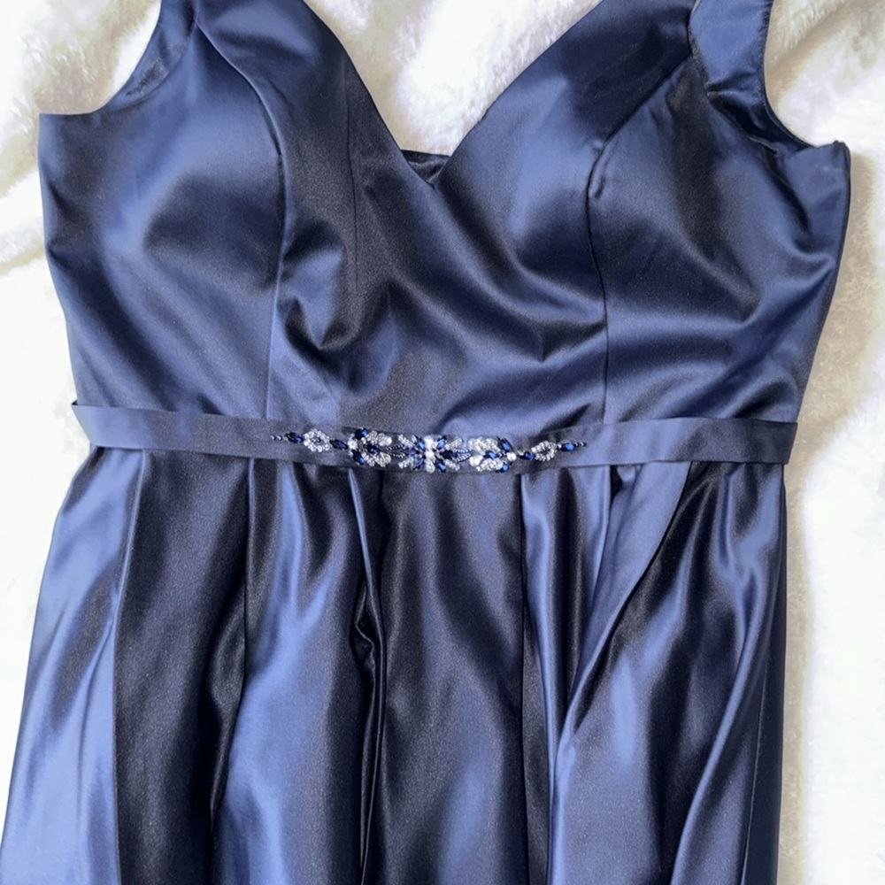 EUC Navy Blue Knee Length Formal Dress